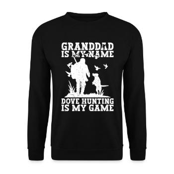 Taubenjäger Opa Taubenjagd Jäger - Unisex Sweatshirt - black - Front - Alina (178cm) & Michal (187cm)
