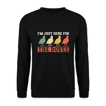 Taubenjagd Vogeljagd Vogeljäger Taubenjäger - Unisex Sweatshirt - black - Front - Alina (178cm) & Michal (187cm)
