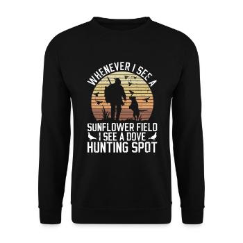 Taubenjagd Vogeljagd Jäger - Unisex Sweatshirt - black - Front - Alina (178cm) & Michal (187cm)