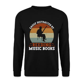 Und Fagott Blasinstrument Für Fagottspieler - Unisex Pullover - Schwarz - Vorne - Alina (178cm) & Michal (187cm)