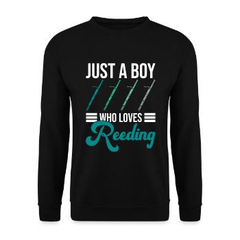 Fagott Orchester Junge Und Holzblasinstrument - Unisex Pullover - Schwarz - Vorne - Alina (178cm) & Michal (187cm)