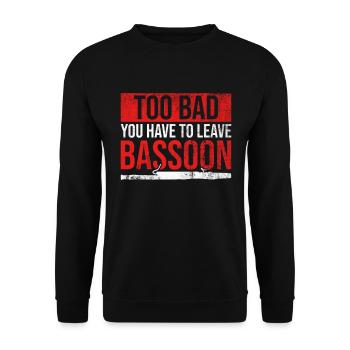 Fagott Orchester Holzinstrument Bläser - Unisex Sweatshirt - black - Front - Alina (178cm) & Michal (187cm)
