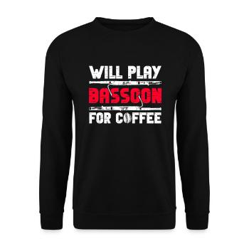 Fagottspieler Fagottblasinstrument Fagott - Unisex Sweatshirt - black - Front - Alina (178cm) & Michal (187cm)