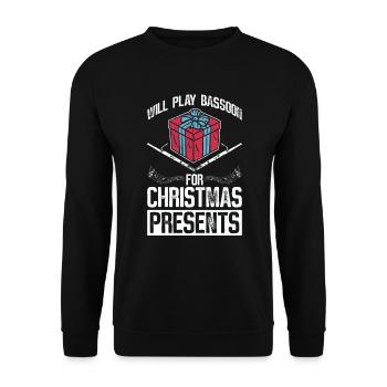 Und Weihnachtsbassonist Basson Reed - Unisex Pullover - Schwarz - Vorne - Alina (178cm) & Michal (187cm)
