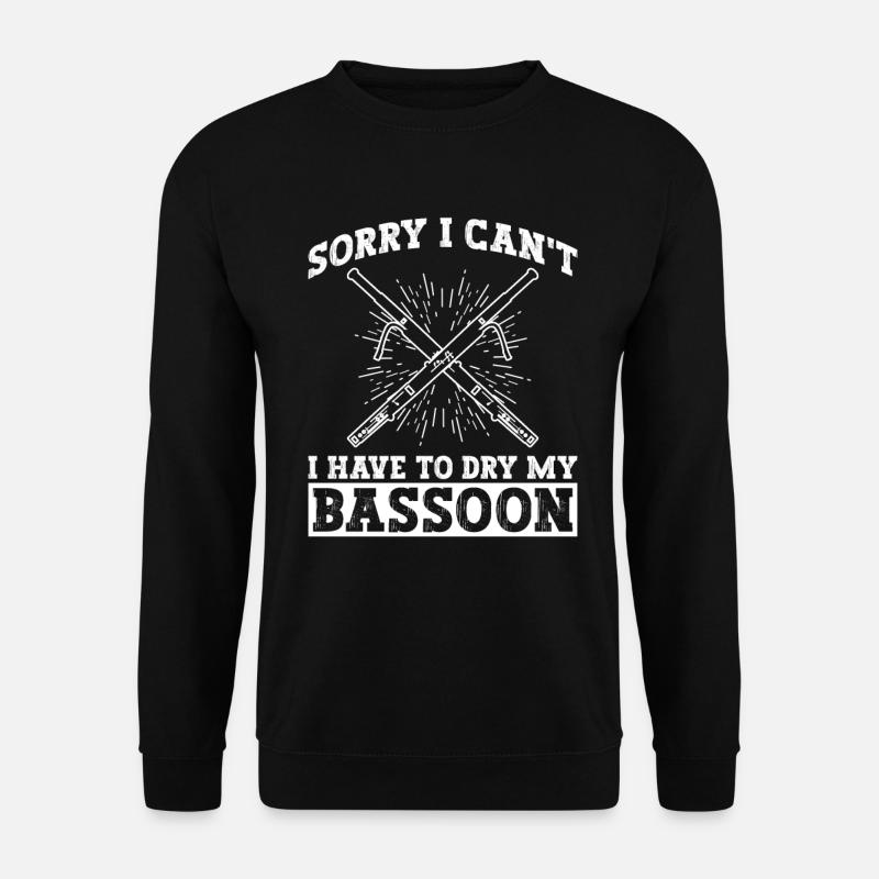Fagott und Fagottspieler - Unisex Pullover - Schwarz