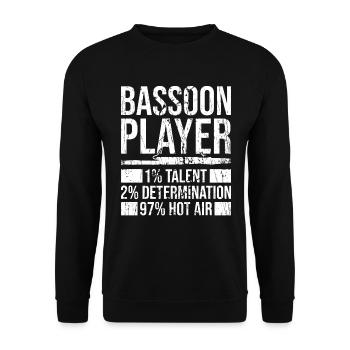 Fagott - Unisex Pullover - Schwarz - Vorne - Alina (178cm) & Michal (187cm)