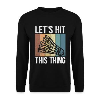 Badminton - Unisex Pullover - Schwarz - Vorne - Alina (178cm) & Michal (187cm)