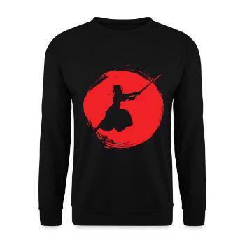 Japanischer Schwertkampf Kendo - Unisex Pullover - Schwarz - Vorne - Alina (178cm) & Michal (187cm)
