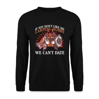 Larping Und Rpg Live Action Rollenspiel Larp - Unisex Sweatshirt - black - Front - Alina (178cm) & Michal (187cm)