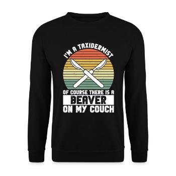 Taxidermy Professional Und Tiermontage - Unisex Sweatshirt - black - Front - Alina (178cm) & Michal (187cm)