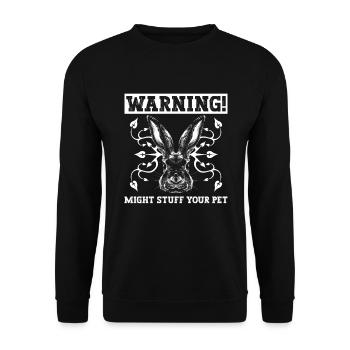 Dying Art Hunter Und Taxidermy Mount - Unisex Sweatshirt - black - Front - Alina (178cm) & Michal (187cm)
