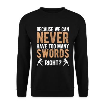 Fechten - Unisex Pullover - Schwarz - Vorne - Alina (178cm) & Michal (187cm)