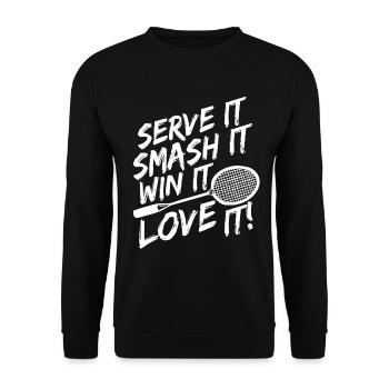 Badminton - Unisex Pullover - Schwarz - Vorne - Alina (178cm) & Michal (187cm)