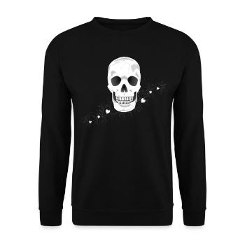 Skull - Unisex Sweatshirt - black - Front - Alina (178cm) & Michal (187cm)