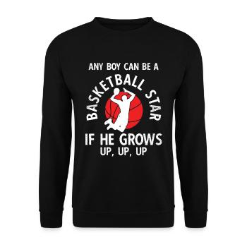 Basketball - Unisex Pullover - Schwarz - Vorne - Alina (178cm) & Michal (187cm)
