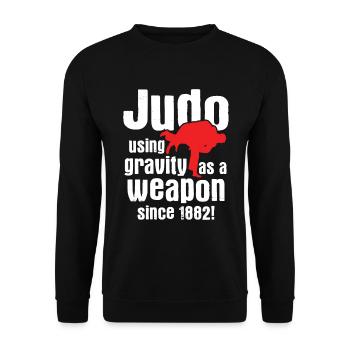 Japanischer Kampfsport Judo - Unisex Pullover - Schwarz - Vorne - Alina (178cm) & Michal (187cm)