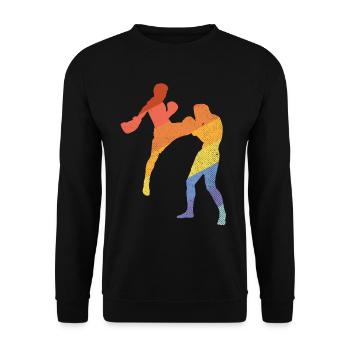 Kickboxing - Unisex Pullover - Schwarz - Vorne - Alina (178cm) & Michal (187cm)