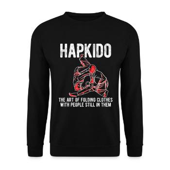 Koreanischer Kampfsport Hapkido - Unisex Pullover - Schwarz - Vorne - Alina (178cm) & Michal (187cm)