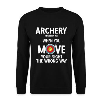 Bogenschießen Archery - Unisex Pullover - Schwarz - Vorne - Alina (178cm) & Michal (187cm)