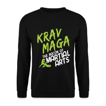 Israelischer Kampfsport Krav Maga - Unisex Pullover - Schwarz - Vorne - Alina (178cm) & Michal (187cm)