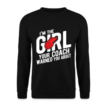 Basketball - Unisex Pullover - Schwarz - Vorne - Alina (178cm) & Michal (187cm)