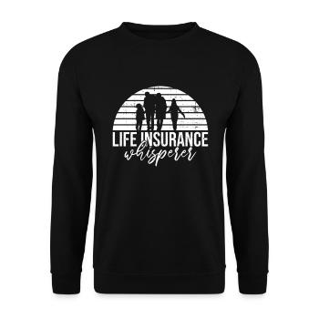 Lebensversicherungsdesign Für Versicherungsagenten - Sweat-shirt Unisexe - noir - Devant - Alina (178cm) & Michal (187cm)
