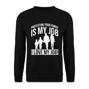 Familienversicherungsagenten-design Für - Sweat-shirt Unisexe - noir - Devant - Alina (178cm) & Michal (187cm)