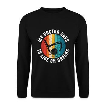 Golfplatz zum Golfen Golf - Unisex Pullover - Schwarz - Vorne - Alina (178cm) & Michal (187cm)
