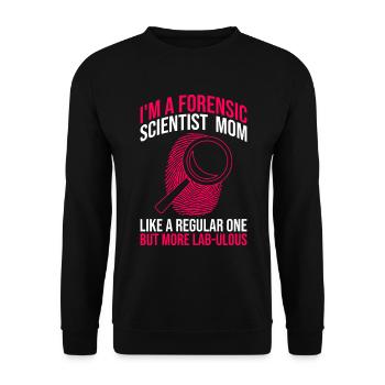 Forensische Wissenschaftlerin Mutter Design Für - Unisex Pullover - Schwarz - Vorne - Alina (178cm) & Michal (187cm)