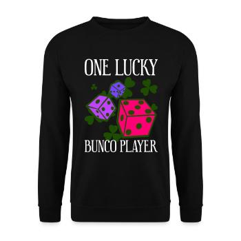 Bunco St. Patricks Design Für Bunco Player - Unisex Sweatshirt - black - Front - Alina (178cm) & Michal (187cm)