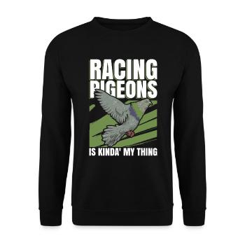 Brieftauben Und Taubenzüchter Tauben-racer-experte - Sweat-shirt Unisexe - noir - Devant - Alina (178cm) & Michal (187cm)