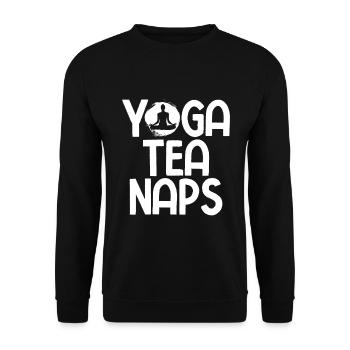 Yogalehrer Spruch Für Yogi Yoga - Unisex Pullover - Schwarz - Vorne - Alina (178cm) & Michal (187cm)