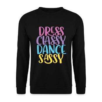 Breakdancing Tanzen für Tänzer - Unisex Pullover - Schwarz - Vorne - Alina (178cm) & Michal (187cm)