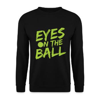Tennisplatz Spruch Für Tennis - Unisex Pullover - Schwarz - Vorne - Alina (178cm) & Michal (187cm)