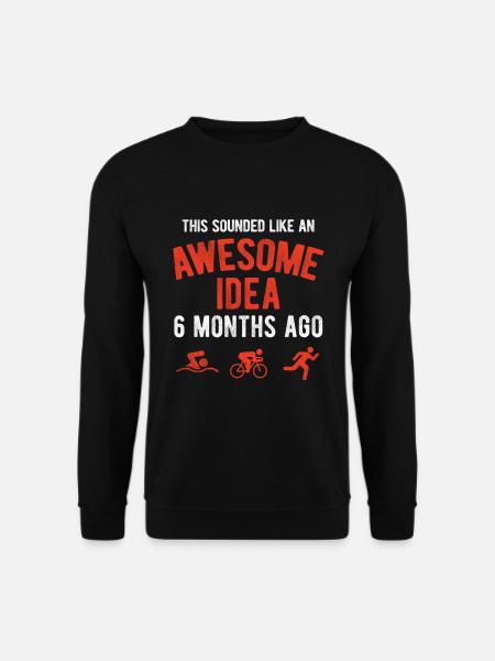 Laufen Schwimmen Radfahren Triathlon - Unisex Pullover - Schwarz