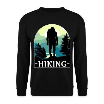 Hikers design hiking - Unisex Sweatshirt - black - Front - Alina (178cm) & Michal (187cm)