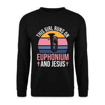 Fanfare Brass Horn Design für Euphonium - Sweat-shirt Unisexe - noir - Devant - Alina (178cm) & Michal (187cm)
