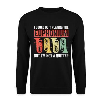 Euphonium Brasss Orchestra Design Für - Unisex Sweatshirt - black - Front - Alina (178cm) & Michal (187cm)