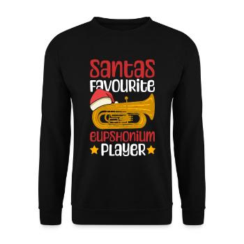 Euphonium-weihnachtsentwurf Für - Sweat-shirt Unisexe - noir - Devant - Alina (178cm) & Michal (187cm)