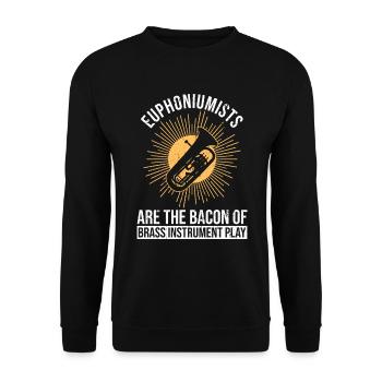 Euphoniumist Design Für Euphonium Brass Orchestra - Unisex Sweatshirt - black - Front - Alina (178cm) & Michal (187cm)