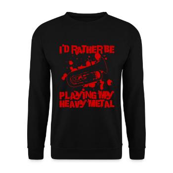 Euphonium-design Für Blasorchesterspieler - Sweat-shirt Unisexe - noir - Devant - Alina (178cm) & Michal (187cm)