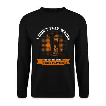 Blasorchester Design Für Euphonum-spieler - Unisex Pullover - Schwarz - Vorne - Alina (178cm) & Michal (187cm)