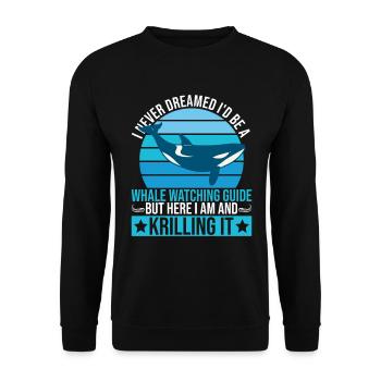 Walbeobachtung Und Buckelwal - Sweat-shirt Unisexe - noir - Devant - Alina (178cm) & Michal (187cm)
