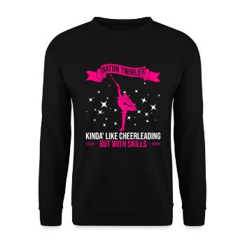 Batorn Twirler Design Für Majorette Cheerleader - Sweat-shirt Unisexe - noir - Devant - Alina (178cm) & Michal (187cm)