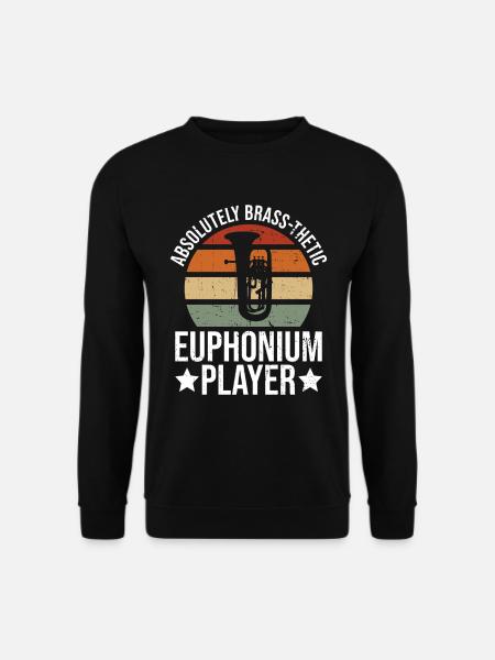 Euphonium-design Für Blechblasinstrument Und - Unisex Pullover - Schwarz