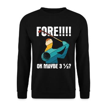 Golfplatz zum Golfen Golf - Unisex Pullover - Schwarz - Vorne - Alina (178cm) & Michal (187cm)