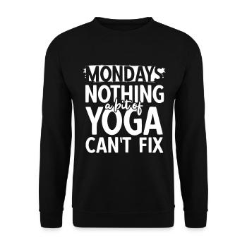 Yogalehrer Spruch Für Yogi Yoga - Unisex Pullover - Schwarz - Vorne - Alina (178cm) & Michal (187cm)