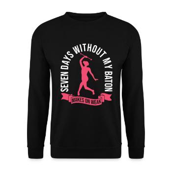 Baton Design Für Baton Twirler - Sweat-shirt Unisexe - noir - Devant - Alina (178cm) & Michal (187cm)