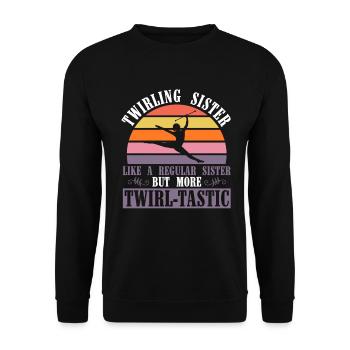 Baton Twirler Schwester Design Für Majorette - Sweat-shirt Unisexe - noir - Devant - Alina (178cm) & Michal (187cm)