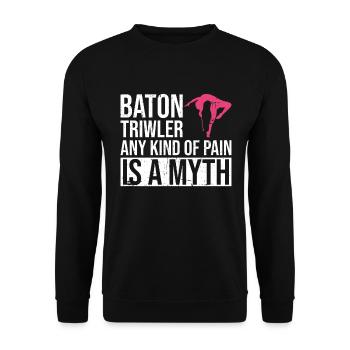 Baton Twirler Design Für Majorette - Sweat-shirt Unisexe - noir - Devant - Alina (178cm) & Michal (187cm)